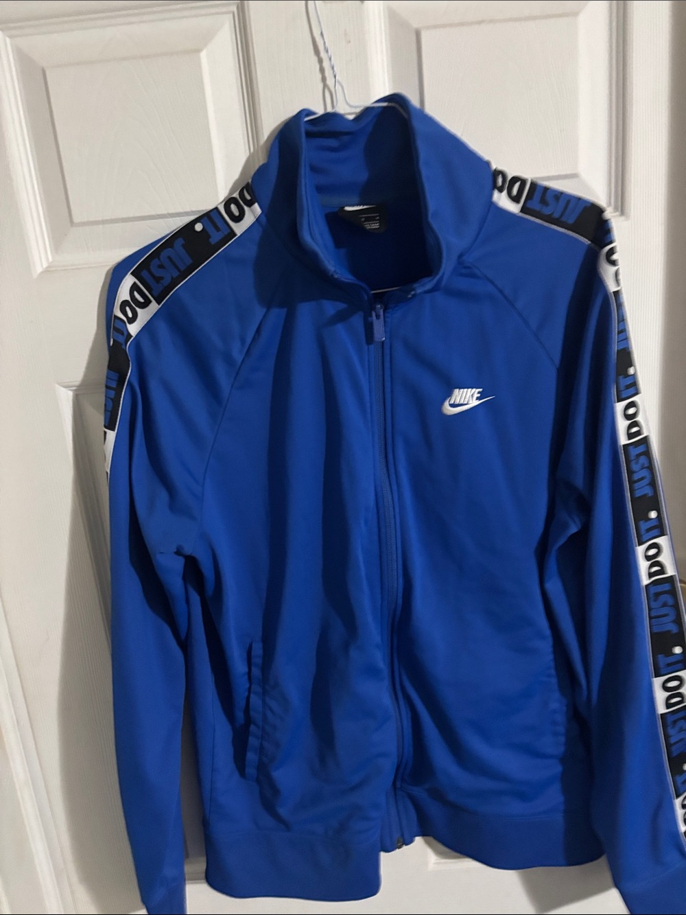 Nike Royal Blue Full-Zip Track Jacket with White Logo